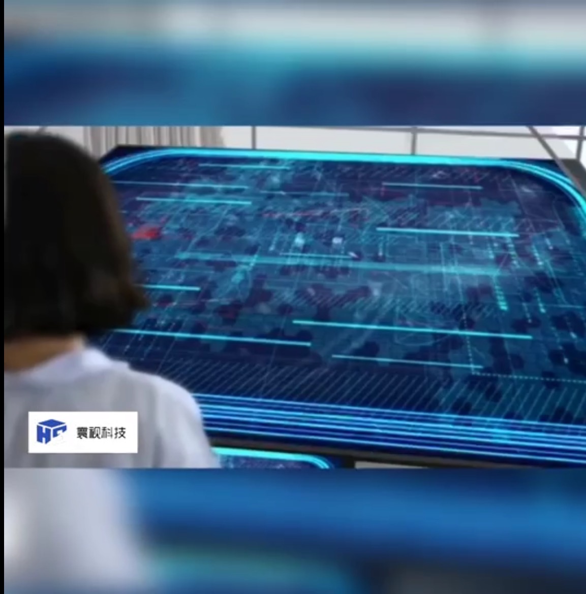 AR全息裸眼3D LED沙盘展柜